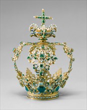 Crown, 1600/50, Spanish or Spanish Colonial, Spain, Gold, enamel, emeralds, diamonds, pearls, and