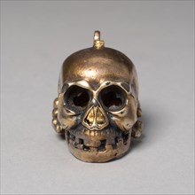 Spice Box Shaped as a Skull, 17th century, German, Germany, Silver gilt, 3.2 × 2.2 × 2.7 cm (1 7/8