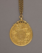 Presentation Medal of Francesco Morosini, 17th century, Italian, Venice, Venice, Gold, 7.8 x 5.4 cm