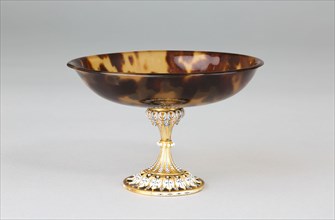 Tazza, c. 1850, Charles Duron, (Probably), French, France, Tortoise shell and enameled gold, Diam.