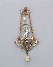 Pendant with Figure of Fortune, late 19th century, Northern European, possibly Austrian (Vienna),