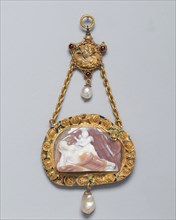 Cameo of Venus and Cupid, Probably a Hat Badge Mounted as a Pendant, 1575-1600, Italian, Northern