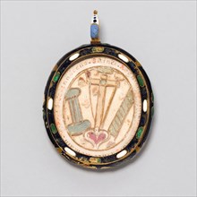 Double-Sided Pendant with Instruments of the Passion and Emblem of a Confraternity, 18th century,