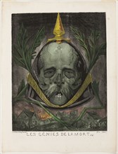 Bismarck, from Les Génies de la Mort, 1870, Edmond Guilliaume, French, active 1870s, France, Color