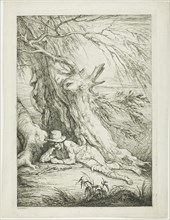 Brigand Lying Under a Tree, c. 1785, Raphael Lamar West, American, 1766-1850, United States,