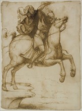 Marcus Curtius Leaping into the Abyss, c. 1530, Pseudo-Pacchia, Italian, active c. 1530, Italy, Pen
