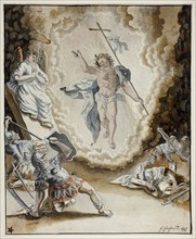 Resurrection of Christ, 1827, Gerardus Gossen (Dutch), after Jacopo Negretti, called Palma il