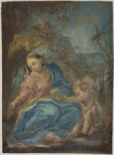 Rest on the Flight into Egypt (recto), Madonna of the Rosary (verso), n.d., After Federico Barocci,