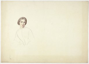 Study for Female Portrait, n.d., Elizabeth Murray, English, c. 1815-1882, England, Watercolor over