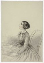 Young Woman Inspired While Reading, n.d., Elizabeth Murray, English, c. 1815-1882, England, Black