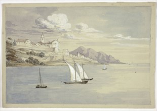Portofino from the Sea, Genoa, October 1841, Elizabeth Murray, English, c. 1815-1882, England,