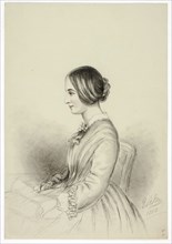 Portrait of Selina (Quin) Markham, 1850, Elizabeth Murray, English, c. 1815-1882, England, Black