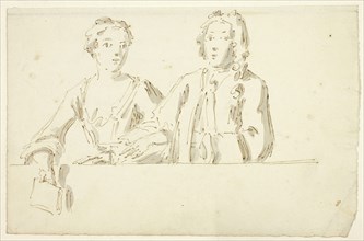 Bust Length Couple, n.d., Unknown Artist, or possibly William Hogarth (English, 1697-1764),