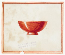 Red Marble Bowl, n.d., Giuseppe Grisoni, Italian, born Flanders, 1699-1769, Flanders, Gouache over