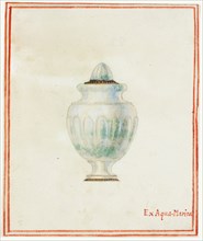 Aquamarine Urn, n.d., Giuseppe Grisoni, Italian, born Flanders, 1699-1769, Flanders, Gouache