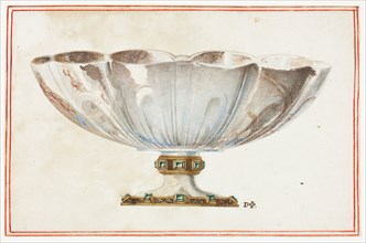 Fluted Bowl with Jewelled Base, n.d., Giuseppe Grisoni, Italian, born Flanders, 1699-1769,