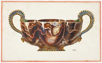 Basin with Enamelled Handles, Decorated with Dragon and Ram Heads, n.d., Giuseppe Grisoni, Italian,