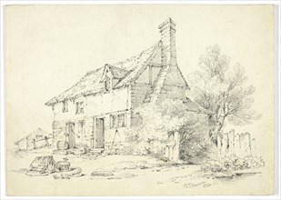 Countryside Cottage, 1824, Paul Sandby Munn, English, 1773-1845, England, Graphite, with spray