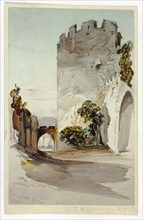 Conway Castle, 1849, Thomas Miles Richardson, the younger, English, 1813-1890, England, Watercolor,