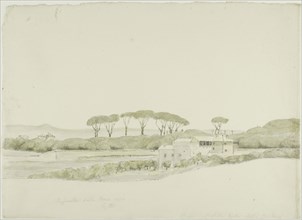 Raffaelle’s Villa Medici, Rome, 1774, John Downman, English, 1750-1824, England, Pen and black ink
