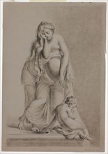 Weeping Allegorical Female Figure with Putto, 1770/79, Attributed to or after Richard Earlom,