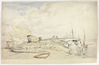 Scarborough Shore, c. 1860, William Roxby Beverley, English, c. 1814-1889, England, Watercolor over