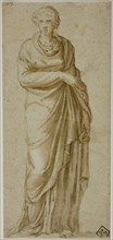 Standing Draped Female Figure, c. 1550, Attributed to Girolamo Sellari, called Girolamo da Carpi,