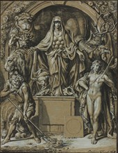 Diana of Ephesus as Allegory of Nature, c. 1680, Joseph Werner, Swiss, 1637-1710, Switzerland, Pen