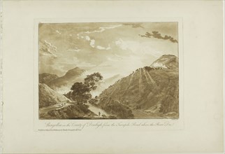 Llangollin in the County of Denbigh, from the Turnpike Road Above the River Dee, 1776, Paul Sandby,
