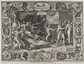 The Calumny of Apelles, 1572, Cornelis Cort (Netherlandish, 1533/36-1578), after Federico Zuccaro