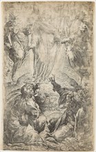 The Transfiguration, c. 1590, Camillo Procaccini, Italian, 1555-1629, Italy, Etching in black on