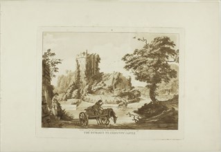 The Entrance to Chepstow Castle, 1776, Paul Sandby, English, 1731-1809, England, Aquatint on cream