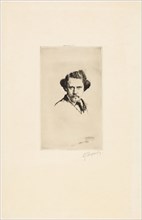 Portrait of Alfred Cadart, 1875, Marcellin Gilbert Desboutin, French, 1823-1902, France, Drypoint,