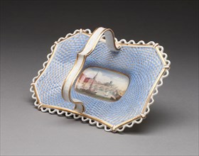 Dessert Basket with view of Worcester, 1840/50, Chamberlain and Company, Worcester, England,