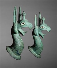 Pair of Protomes Depicting the Forepart of a Griffin, 625/575 BC, Greek, probably Samos, Samos,