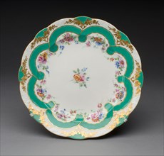 Plate, 1758/59, Sèvres Porcelain Manufactory, French, founded 1740, Sèvres, Soft-paste porcelain,