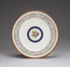 Plate, 1792, Sèvres Porcelain Manufactory, French, founded 1740, Painted by Jean-Baptiste Tandart
