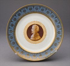 Plate, 1834, Sèvres Porcelain Manufactory, French, founded 1740, Sèvres, Soft-paste porcelain,