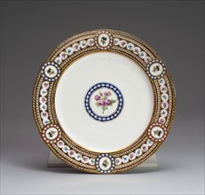 Plate, 1784, Sèvres Porcelain Manufactory, French, founded 1740, Painted by Charles-Nicolas Buteux