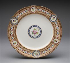 Plate, 1784, Sèvres Porcelain Manufactory, French, founded 1740, Painted by Antoine-Toussaint