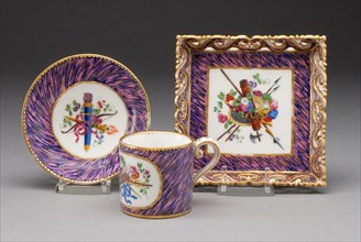 Coffee Cup, Saucer, and Tray, 1761, Sèvres Porcelain Manufactory, French, founded 1740, Sèvres,