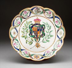 Plate from the Duke of Clarence Service, 1789, Worcester Porcelain Factory (Flight Period),