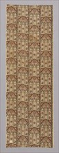 Gothic Arches (Furnishing Fabric), 1830/35, England, Cotton, plain weave, roller and possibly block