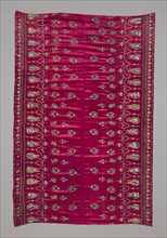 Two Panels (Joined), 19th century, India, India, Silk, satin weave, embroidered with silk in chain