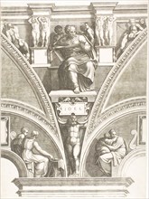 The Prophet Joel, c. 1570, Giorgio Ghisi (Italian, 1520-1582), after Michelangelo Buonarroti
