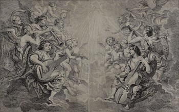 Angels Making Music, c. 1650, Cornelis Schut, I (Flemish, 1597-1655), after Peter Paul Rubens