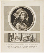 Marie Anne Charlotte Corday d’Armans, from Tableaux historiques de la Révolution francaise, volume