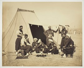 Untitled (Zouaves), 1857, Gustave Le Gray, French, 1820–1884, France, Albumen print, from the album