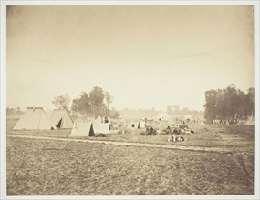 Tents and Military Gear, Camp de Châlons, 1857, Gustave Le Gray, French, 1820–1884, France, Albumen