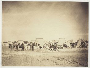Artillery Encampment, Camp de Châlons, 1857, Gustave Le Gray, French, 1820–1884, France, Albumen